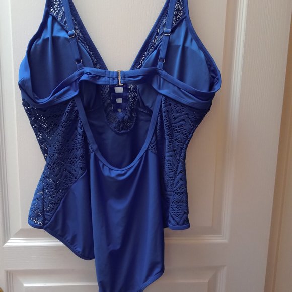 BRAND NEW Bathing Suit - Electric Blue Mesh - Picture 2 of 11